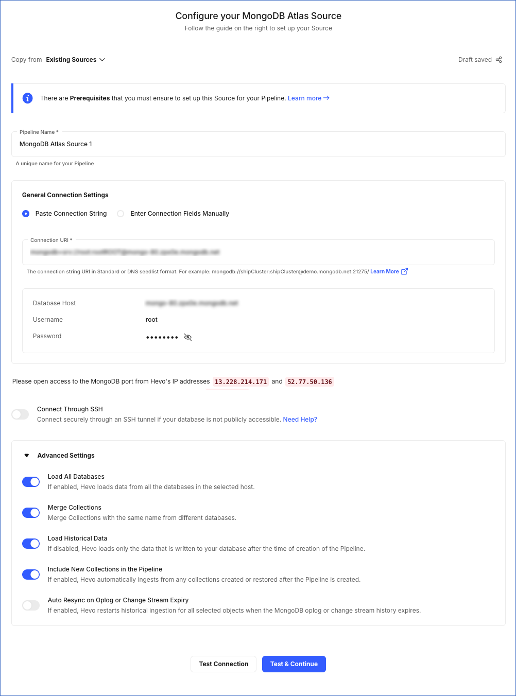 Configure Atlas as a Source