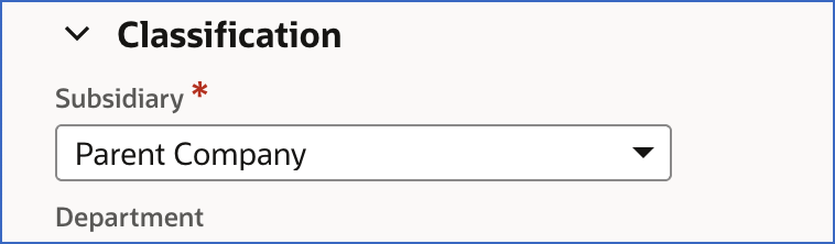 Classification section