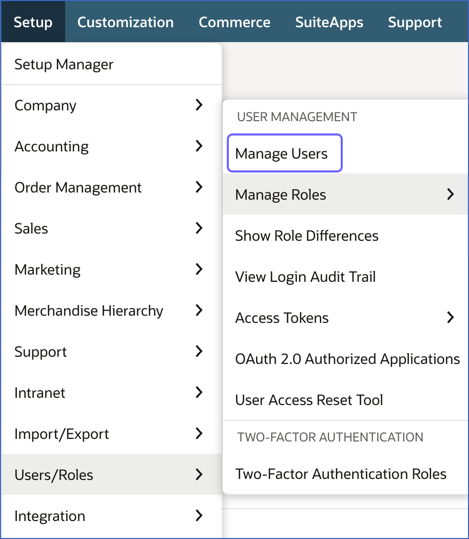 Manage Users