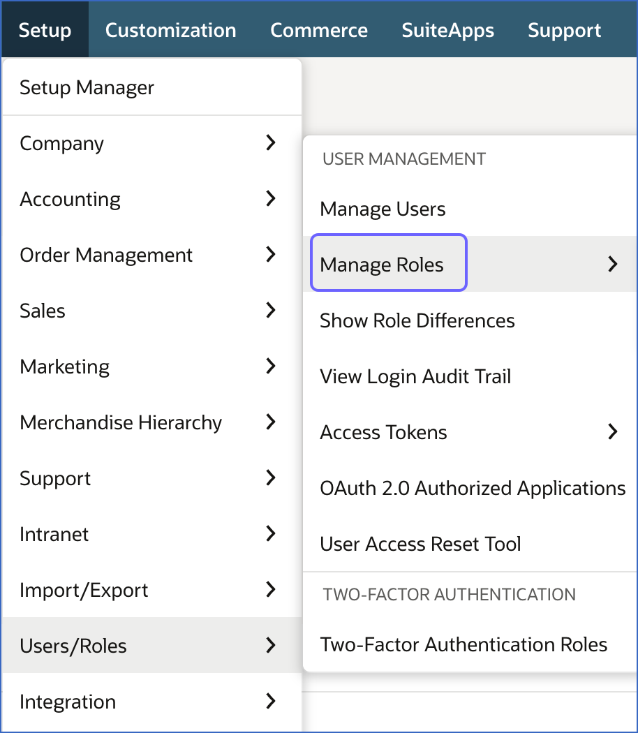 Manage Roles
