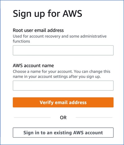 Sign up for AWS