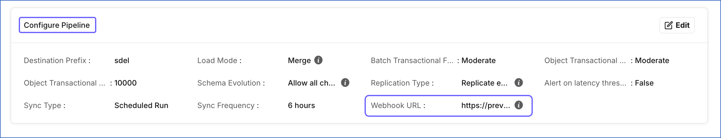 Copy Webhook URL
