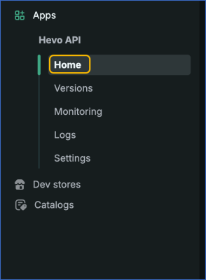Click Home in navigation