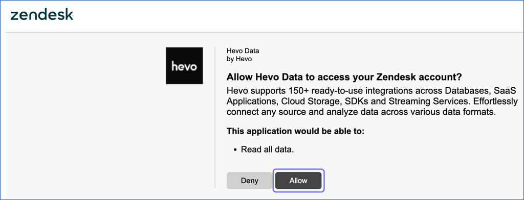 Allow Hevo Access