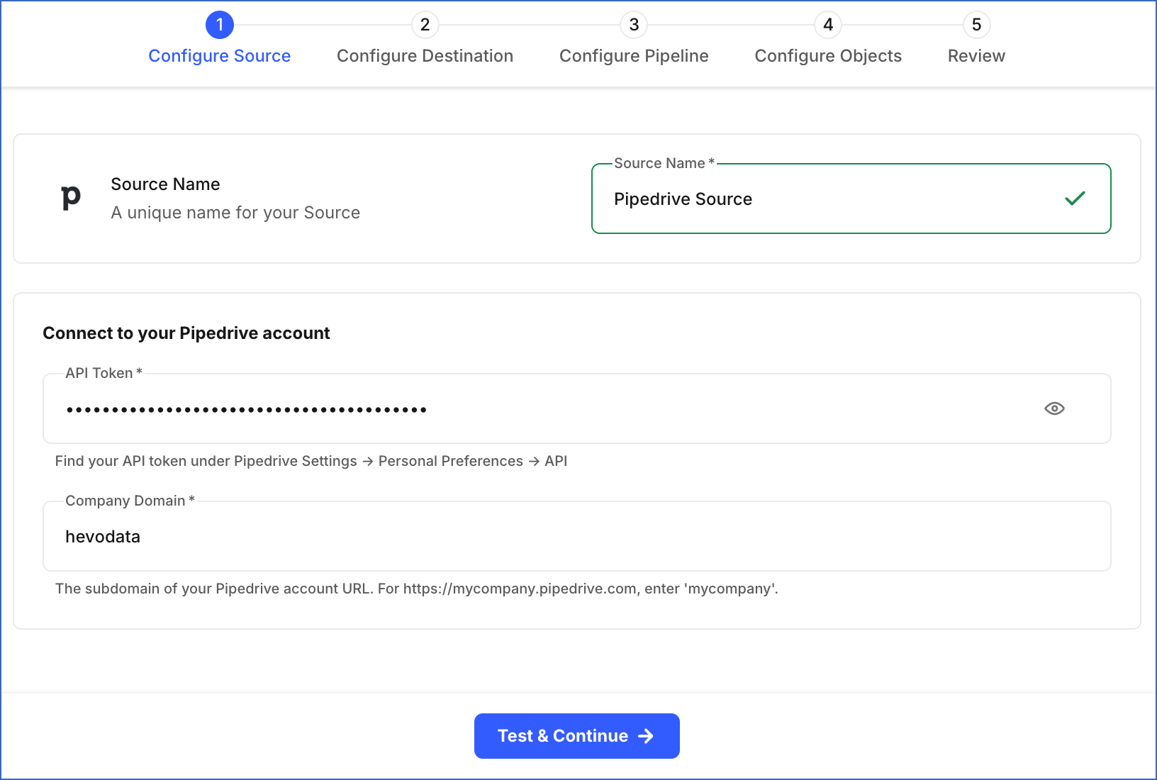 Configure Source