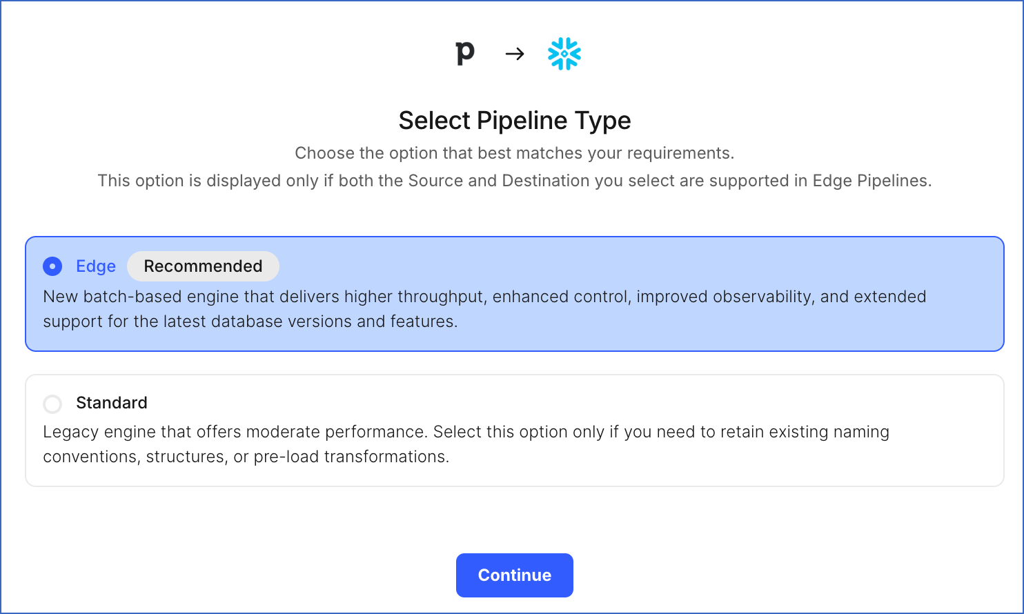 Select Pipeline Type
