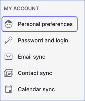 Personal preferences