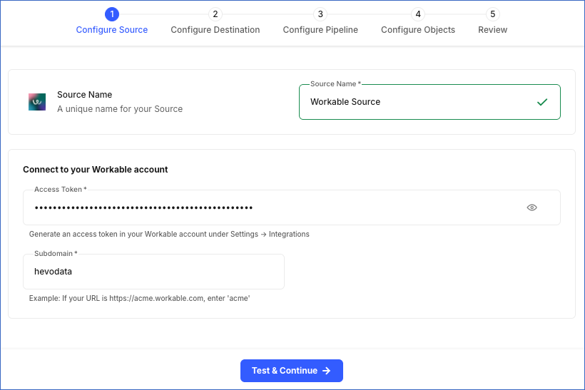 Configure Source