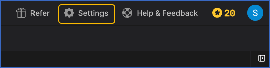 Click settings