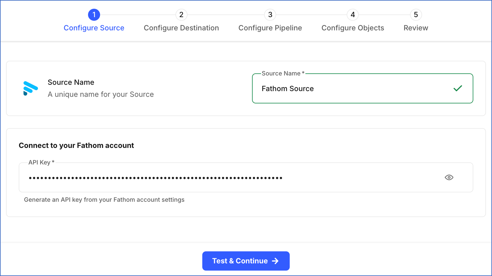 Configure Fathom Source