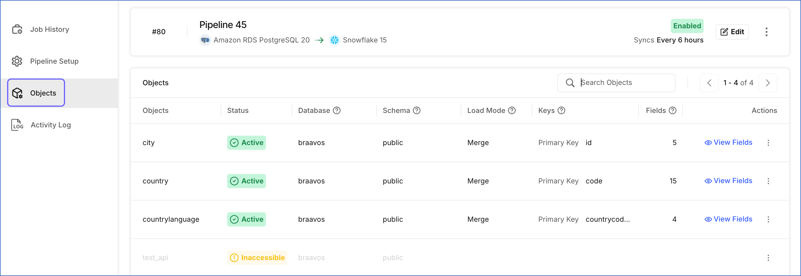 Object config
