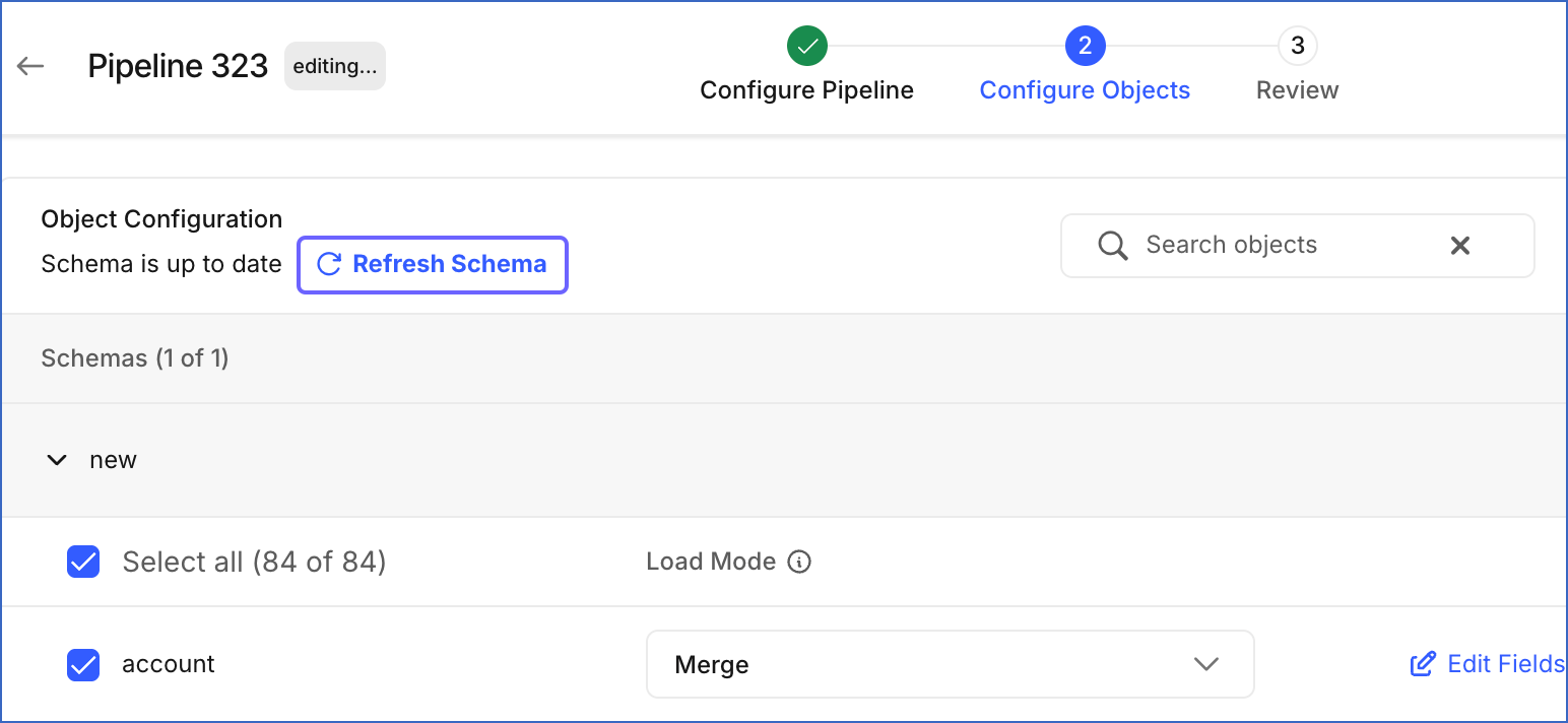 Refresh Schema
