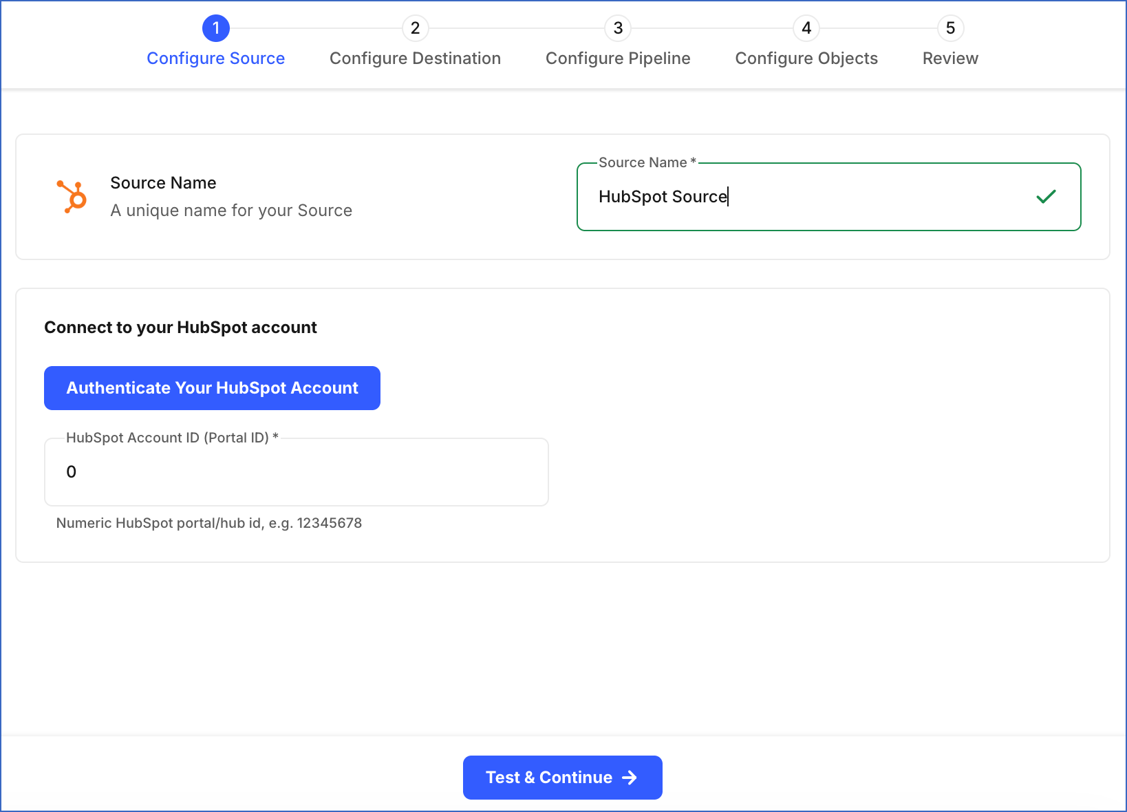 Configure Source