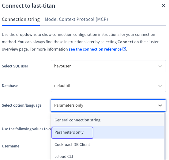 Select Parameters Only