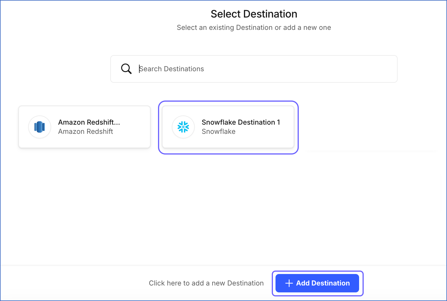 Select Destination