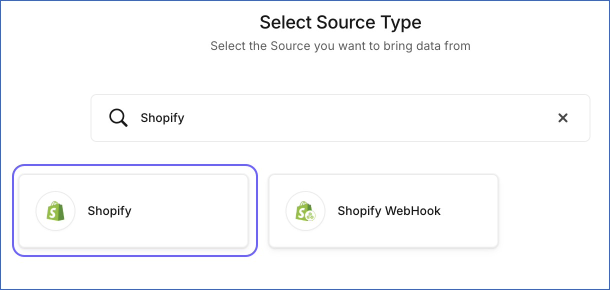 Select Shopify