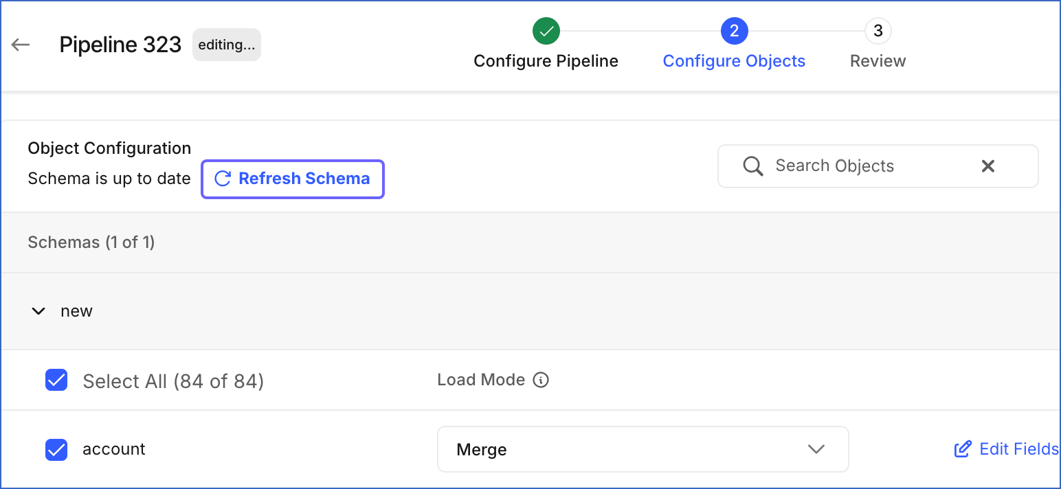 Refresh Schema