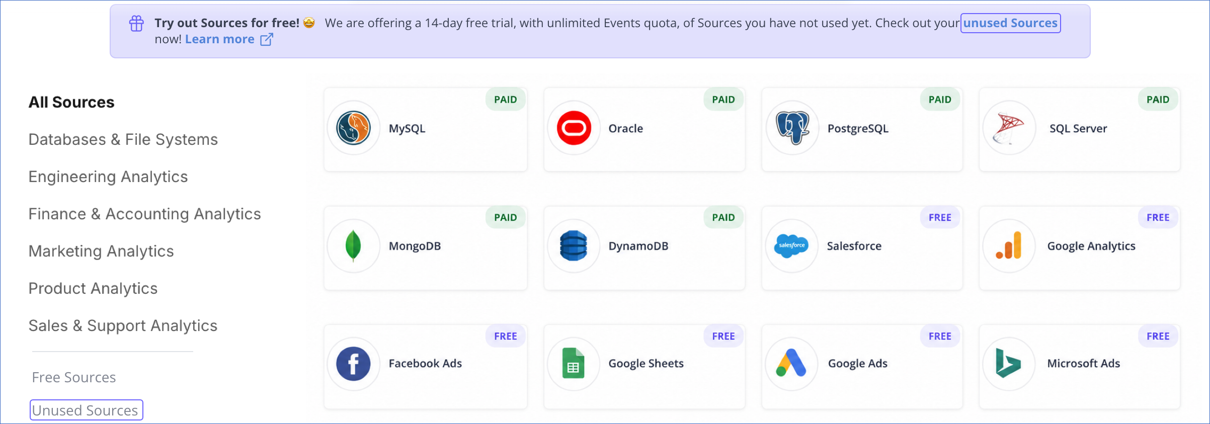 Unused Sources