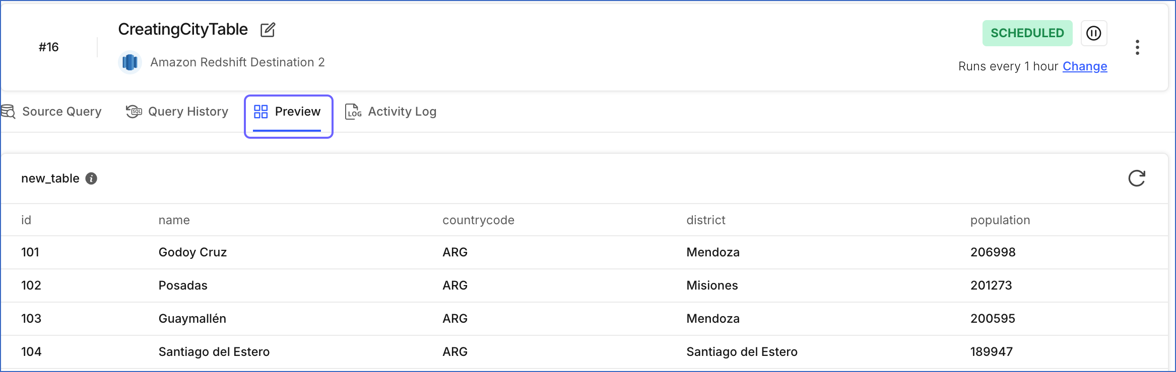 Preview Model output