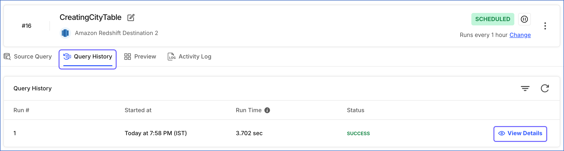 Query History