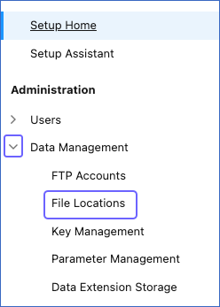 Click File Locations
