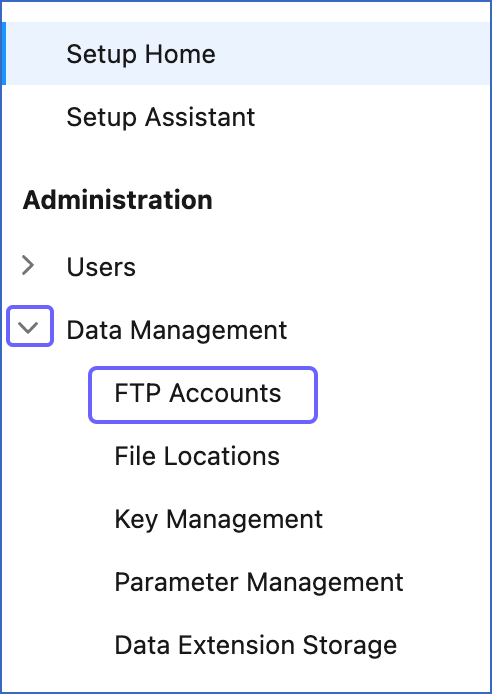 Click FTP Accounts
