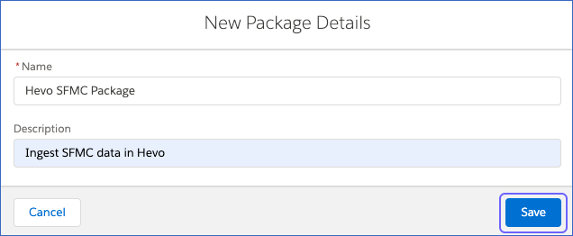 Specify Package Details