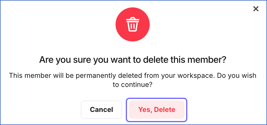 Click Yes, Delete