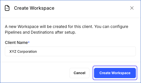 Specify Client Name