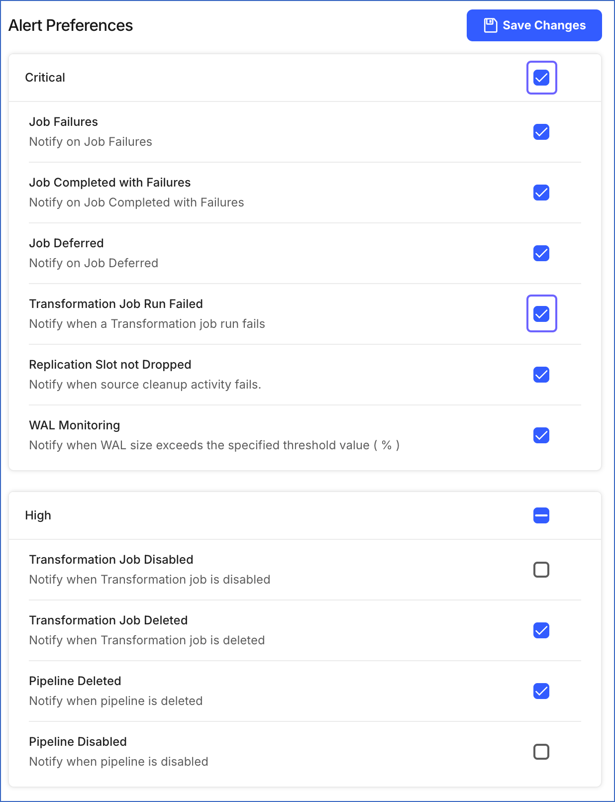 Opt Out Alert Notifications
