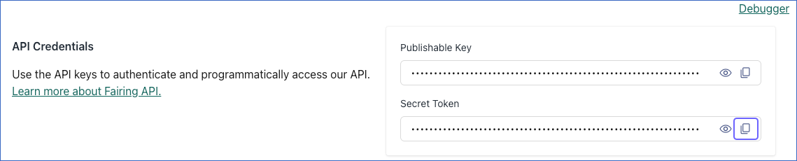 Copy Secret Token