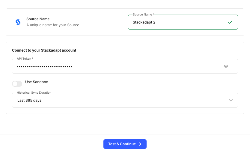 Configure Stackadapt