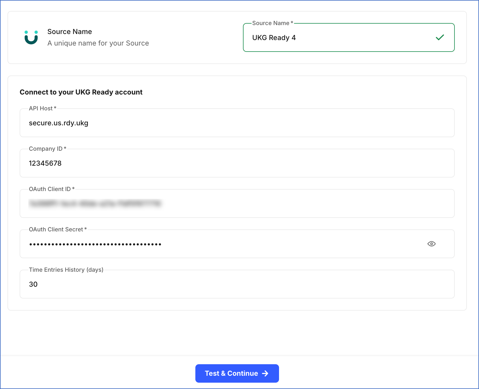 Configure UKG Source
