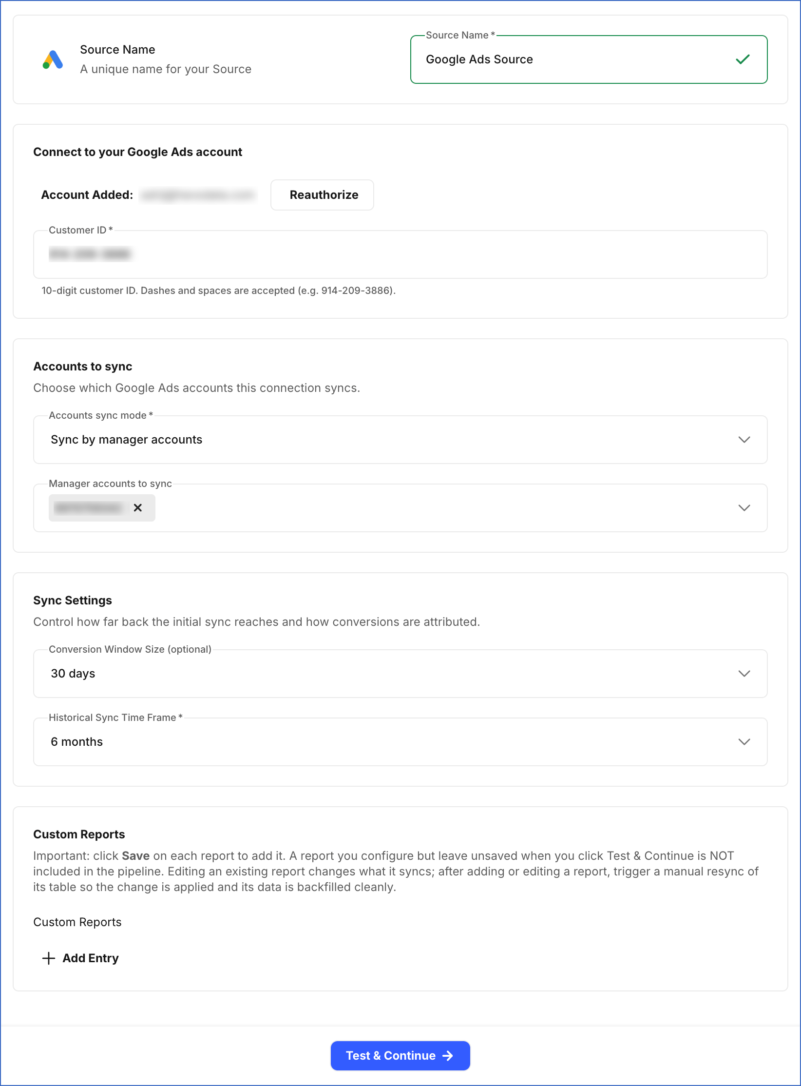 Configure Source