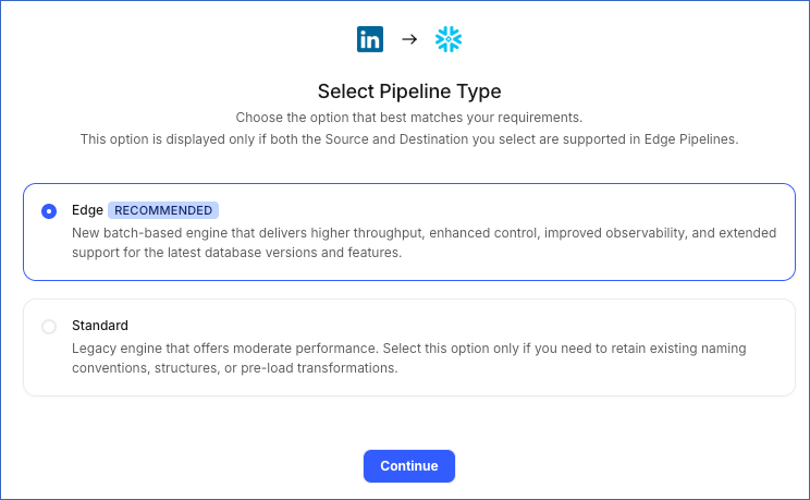 Select Pipeline Type