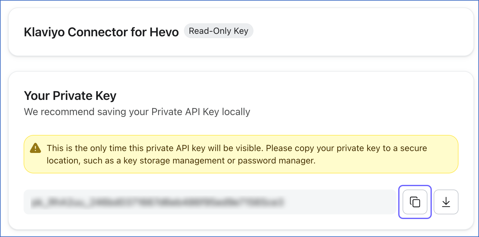 Private API Key Confirmation