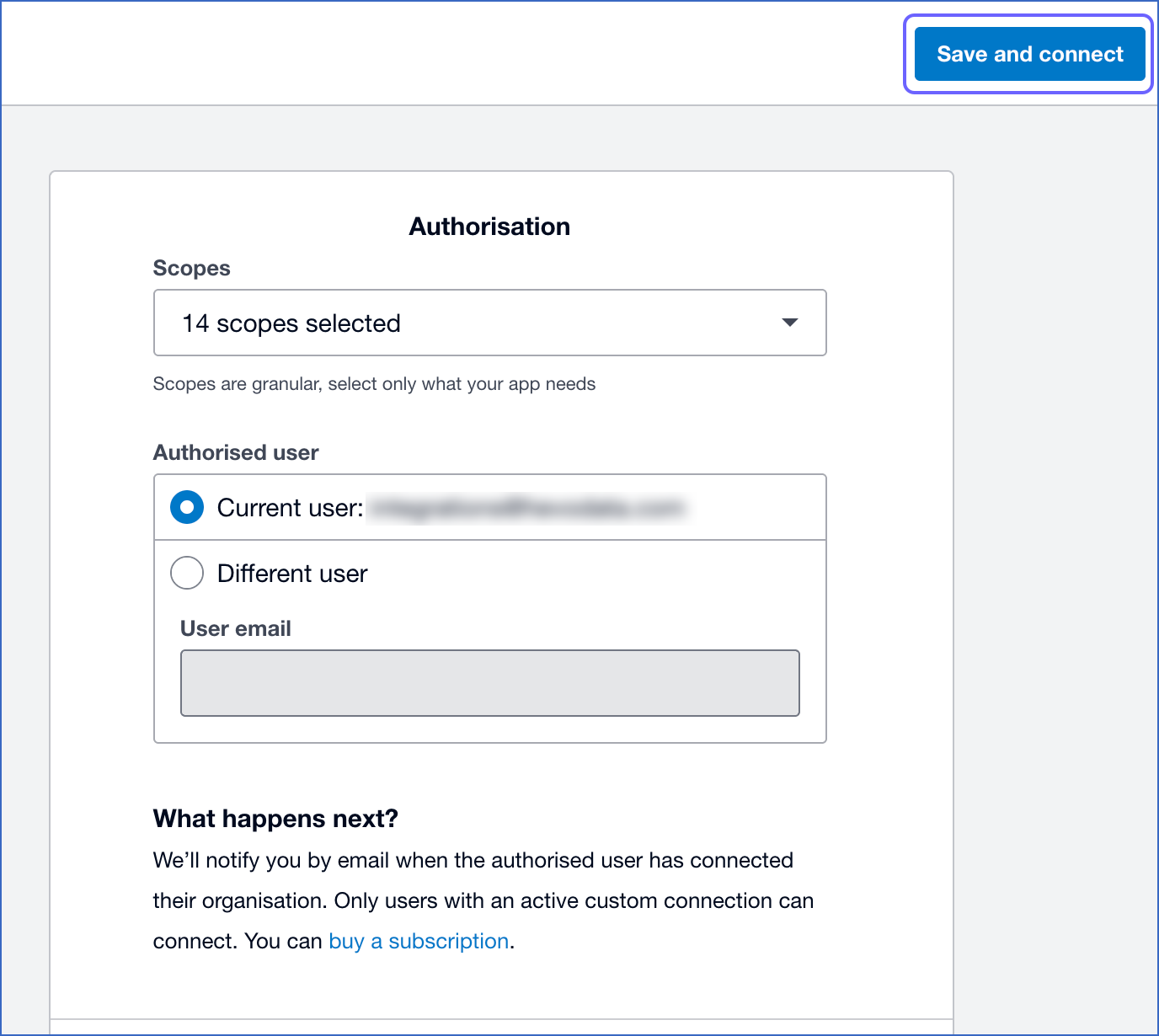 Authorisation Page