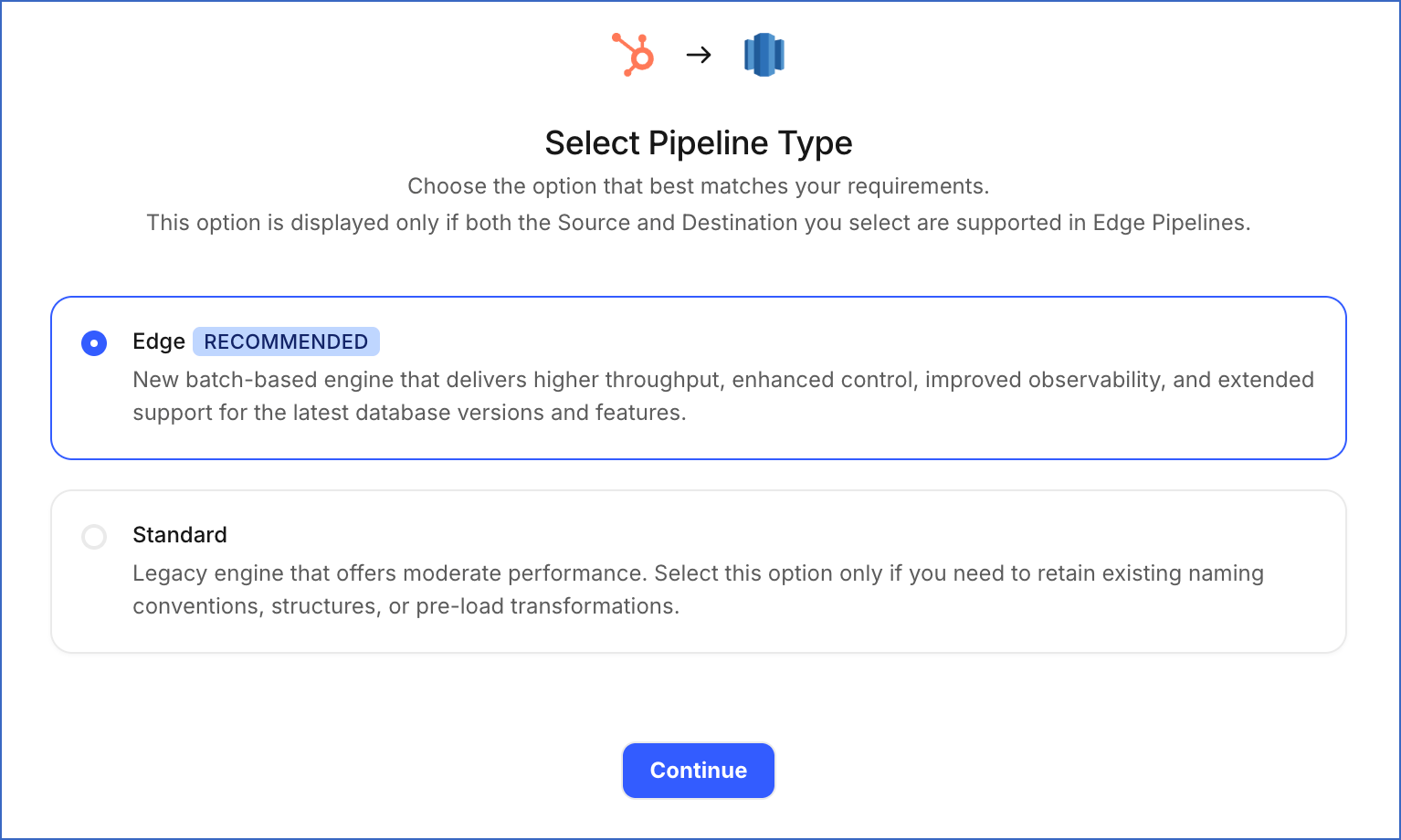 Select Pipeline Type