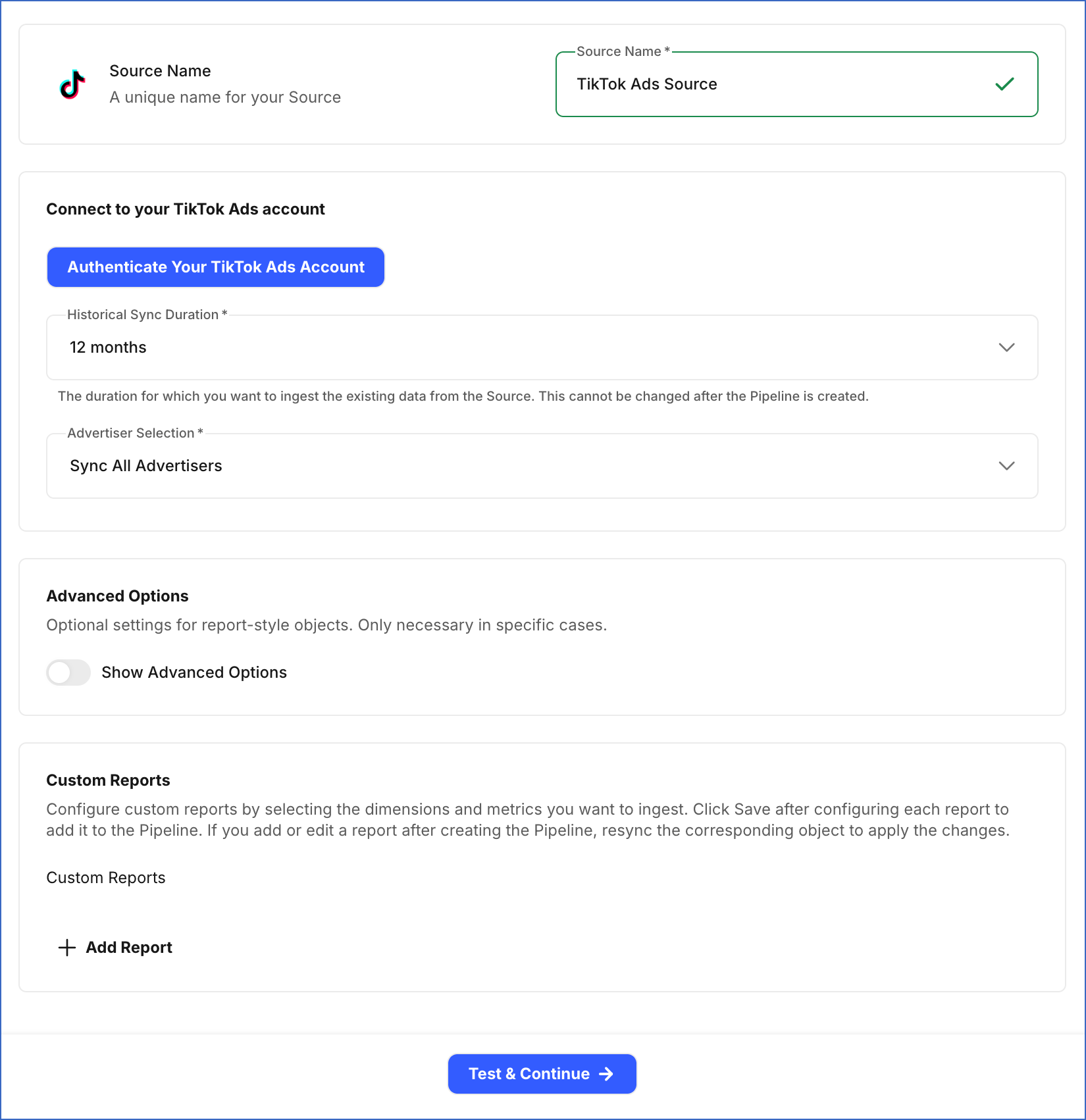 Connect to your TikTok Ads Account