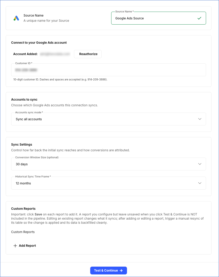 Configure Source