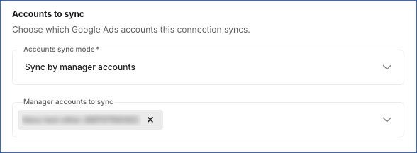 Sync Manager accounts