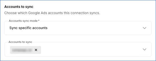 Sync Specific accounts