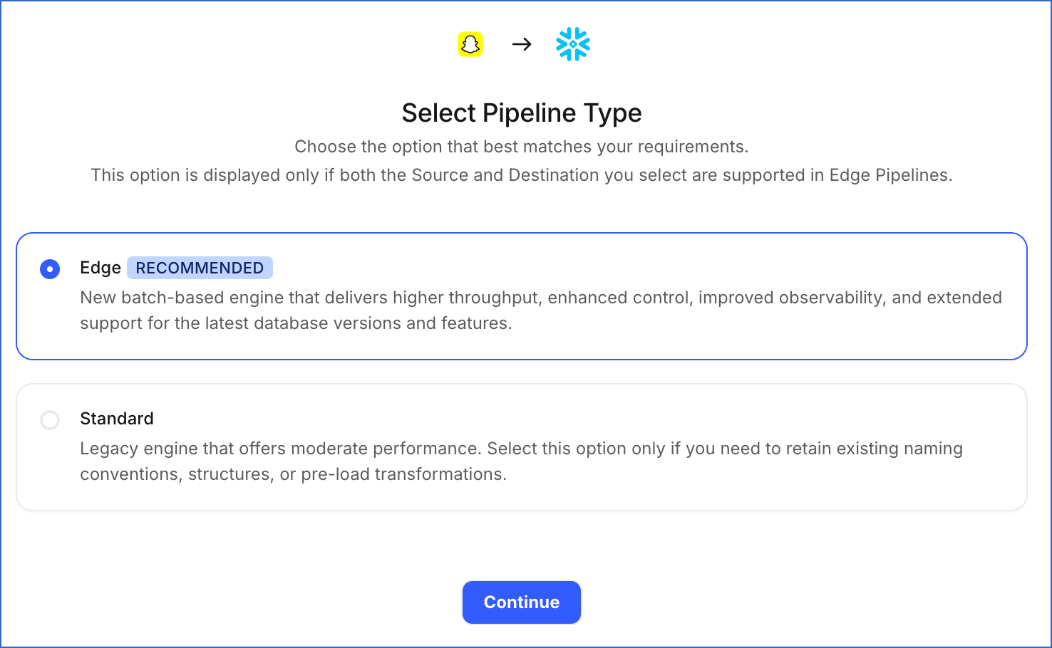Select Pipeline Type