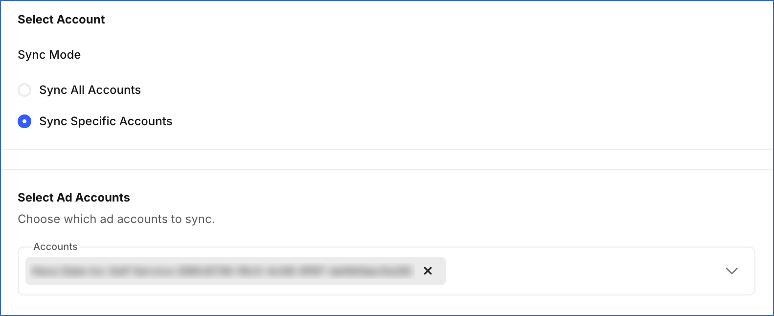 Select Ad Accounts
