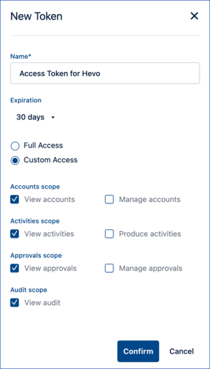 New Token Window
