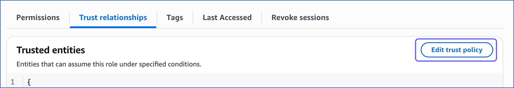 Edit Trust Policy