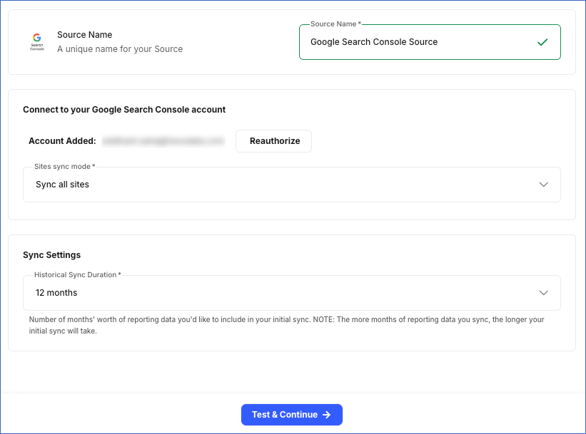 Configure Source