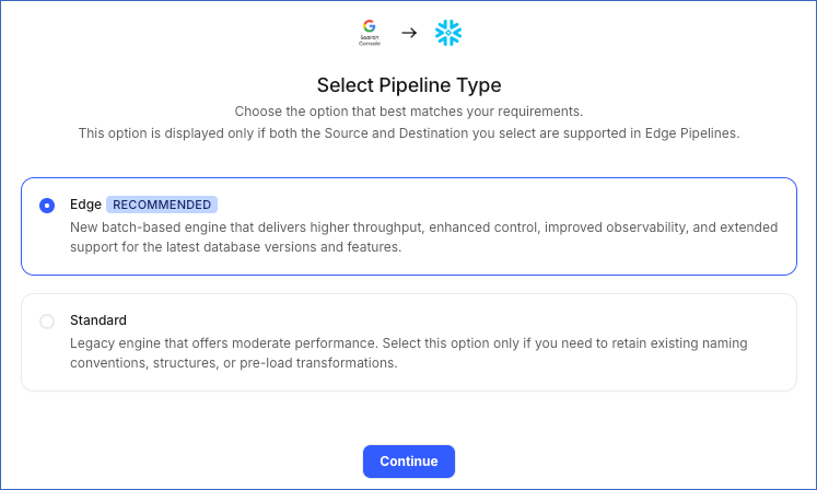 Select Pipeline Type
