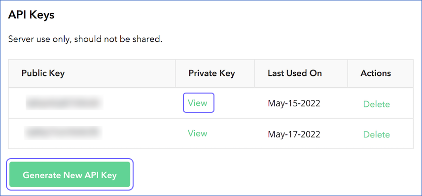 View Private Key