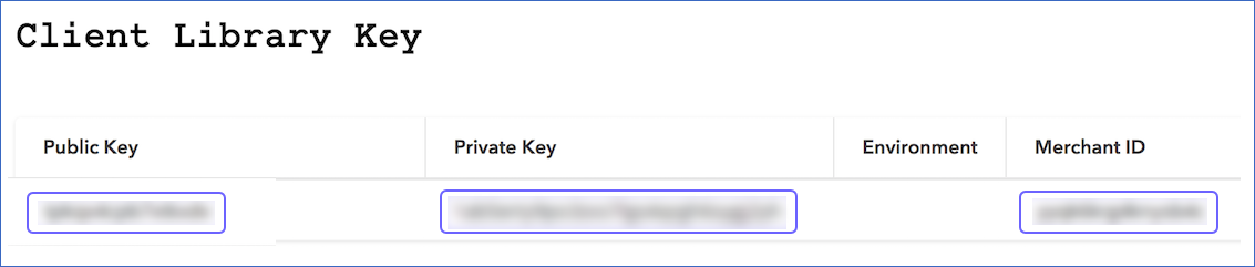 Client Library Key